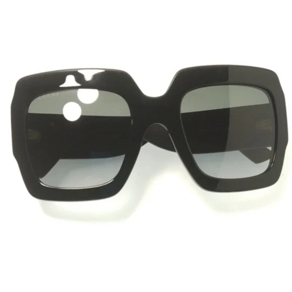 GUCCI black oversized square glitter sunglasses - Picture 6 of 7